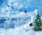 Дед Мороз размахивал из магических санях &amp;#10